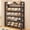 Black, variant on Btidfty 5-Tier Metal Narrow Shoe Cabinet - Multifunctional Vertical Narrow Slanted Shoe, Bag, and Magazine Storage Rack, Holds 25-30 Pairs of Shoes, Suitable for Entryways and Bedrooms (Black)