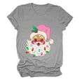thumbnail image 4 of Duqingm Christmas Shirts Christmas Santa T Shirts for Women, Xmas Tree Balls Star Cup Short Sleeve Casual Tees Tops Funny Light Gray,S, 4 of 6