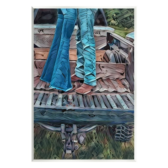 Stupell Industries Country Couple in Pickup Transportation Painting Unframed Art Print Wall Art, 10 x 15
