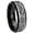 Gray And Black Beveled Edge, variant on Celtic Dragon Concave Black Tungsten Men Ring 10MM