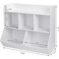 thumbnail image 5 of UTEX Toy Storage Organizer with Bookcase, Kids Bin Storage Unit with 8 Compartments &3 Baskets Bins, Toys Box Organizer, Kids Multi Shelf Cubby for Books,Toys, 5 of 7
