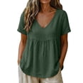 thumbnail image 5 of Women Oversized T Shirts Short Sleeve Summer Casual Loose Tops Basic Tee Trendy Boluse, 5 of 6