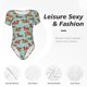 thumbnail image 4 of Balery Dachshund Christmas Play Body de cuello redondo de manga corta para mujer Tops de manga corta Tops básicos-Large, 4 of 7