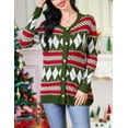 thumbnail image 4 of Ugly Christmas Sweaters for Women Christmas Cardigans Funny Xmas Open Front Button Down Diamond Coats Outwear, 4 of 8