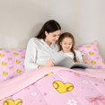 thumbnail image 5 of Manfei Pink Ribbon Bows 7-Piece Twin Bedding,Loves Print Baseball Bedding Comforter Set,Pink Reversible, 5 of 7