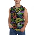 thumbnail image 1 of Fotbe Game Joysticks Men's Camiseta sin Mangas Estampada para Hombres, Playera Casual para Gimnasio, Entrenamiento, Playa-Medium, 1 of 7