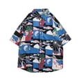 thumbnail image 3 of DDAPJ pyju Mens Summer Tropical Shirts Short Sleeve Button Down Aloha Hawaiian Shirts for Beach Vacation Lightning Sales Today Multicolor XXXL, 3 of 8