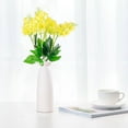 thumbnail image 2 of Langgg 4pcs 5-head Artificial Flower Simulation Floral Decor Home Table Centerpiece Wedding artificial Flower, Yellow, 2 of 8