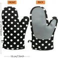 thumbnail image 5 of HEETLY Black Dots Oven Mitts Set, 2-Piece 10.6-Inch, 392°F Heat Resistant Cotton Gloves with Silicone Grip for Kitchen & Baking, 5 of 8