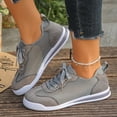 thumbnail image 2 of Sneakers for Women Lace Up Mesh Casual Breathable Knit Flat Sneakers Non-Slip Outdoor Daily Shoes, 2 of 5