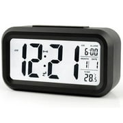LCD Digital Clock Battery Operated Snooze Electronic Alarm Clocks Kid Gift