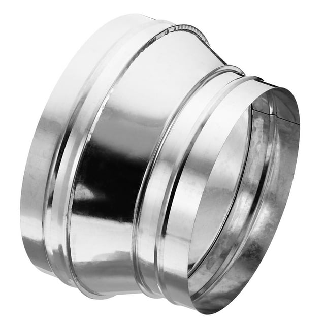 Reductor de conducto redondo de 12 pulgadas a 10 pulgadas de Uxcell, accesorio de tubo de acero galvanizado, tono plateado