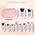 thumbnail image 3 of RAGUPEL 10 Pcs Mini Travel Makeup Brush Set with Pouch Portable Travel Makeup Brushes Professional Cosmetic Brush Travel-Essentials Kits for Women Girls Brushes Blush Powder Eye Shadow, 3 of 7