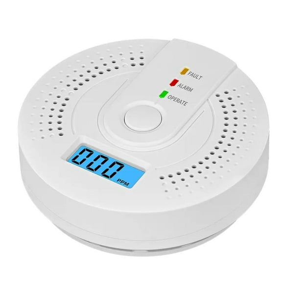 White (A)$Carbon Monoxide Alarm Travel Portable CO Detector UL2034 Detector