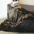 thumbnail image 6 of Honeii Noble Style Bald Eagle Print Fleece Blanket - Throw Blanket for Bed, Sofa, Couch, Camping, and Travel , Microplush Ultra Soft Warm Blanket-40"x30", 6 of 7