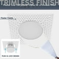 thumbnail image 2 of Luxrite 3 Inch Trimless Recessed LED Light, 15W, 5CCT 2700K-5000K, Dimmable, 1100LM, Damp & IC Rated, ETL 4 Pack, 2 of 7