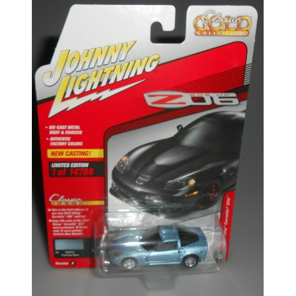 Johnny Lightning Jlcg027 Classic Gold Ver A 2012 Chevy Corvette Z06 Blue