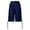 c01Blue, variant on Men's Solid Color Medium Length Casual Pants Vintage Performance Suit Strapped Men's Quarter Pants Black S