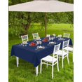 thumbnail image 4 of Navy Blue Outdoor Tablecloth with Umbrella Hole & Zipper, Modern Pure Navy Blue Rectangle Tablecloth 60x84 Inch, Patio Table Cover Waterproof Table Cloth for Picnic/Party, 4 of 6