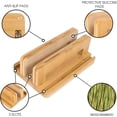 thumbnail image 3 of 3 Slots Bamboo Wood Vertical Laptop Stand, Adjustable Wooden Laptop Holder, Non-Slip Laptop Dock Compatible with Apple MacBook, Microsoft Surface, Gaming Laptops, IPad, Tablets, 3 of 5