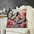 thumbnail image 2 of Butterfly Pillow Cover Queen SButterflies Printed Lumbar Pillow Case Soft Standard Pillow Cases Protector with Hidden Zipper Decorative Bed Cushion Covers for Bedroom,Sofa, 2 of 5