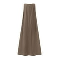 thumbnail image 6 of JINMGG 2024 Summer Plus size Clearance Dresses for Women under $10,Women's Plus Size Summer Fashion Solid Round-Neck Sleeveless Pullover Dress, 6 of 6