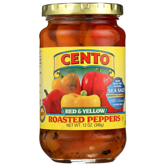 Cento Red And Yellow Roasted Peppers, 12 Oz