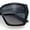 Black - Brown Smoke, variant on Womens Classy Oversized Squared Beveled Cut Cat Eye Fashion Sunglasses [Black - Smoke]