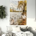 thumbnail image 3 of Apartment Decor Tapestry, Prague Charles Bridge and Old Town Czech Republic Riverside View with Swans, Wall Hanging for Bedroom Living Room Dorm Decor, 40W X 60L Inches, Gold Grey, by Ambesonne, 3 of 5