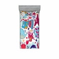 thumbnail image 2 of Fish Bedding Set with Sheet & Covers, Fish Motifs with Effects and Starfish Crab Dolphin Animals Boho Design, Printed Bedroom Decor 2 Shams, 4 Sizes, Multicolor, by Ambesonne, 2 of 3