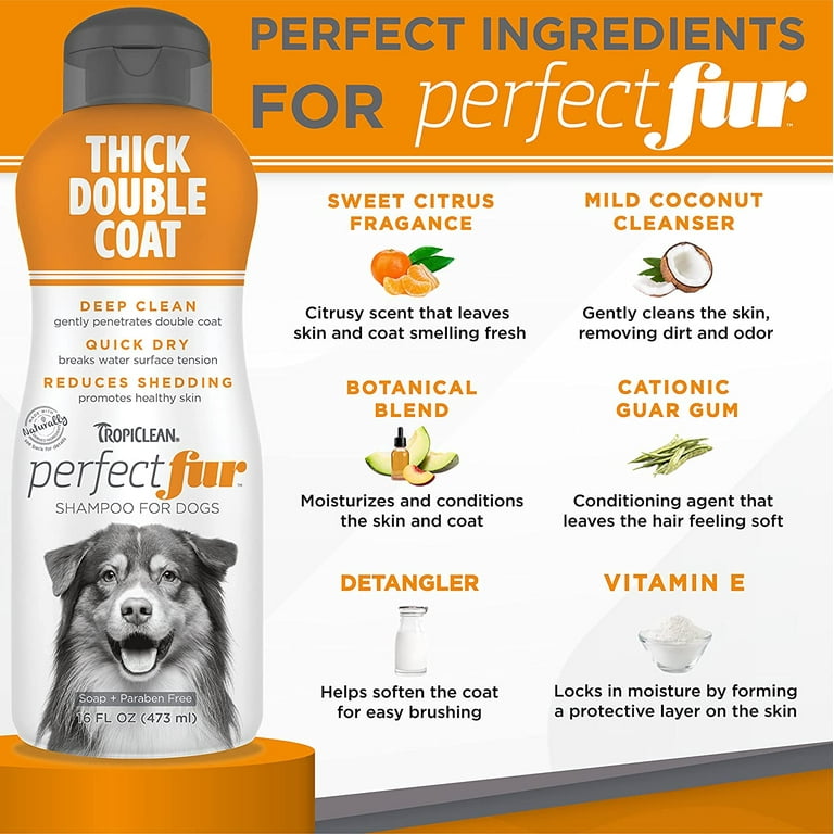 Tropiclean TP00015 Perfect Fur Thick Double Coat Shampoo for Pets