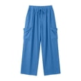 thumbnail image 5 of Atogsazn Womens Wide Leg Cargo Sweatpant Casual Loose Fit Pants Baggy Summer Trouser with Pocket Beach Vacation Outfit Dark Blue XXL Fashion, 5 of 5