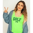 thumbnail image 2 of Golf Tank Top for Women and Teens Cute Trendy Coquette Bow Sleeveless Tee for Golfer Neon Green Tank Top XX-Large, 2 of 5