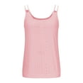 thumbnail image 4 of Frostluinai Summer Tank Tops for Women Scoop Neck Pleated Eyelet Embroidery Tanks Double Spaghetti Strap Camisoles Solid Banded Bottom Camis, 4 of 6