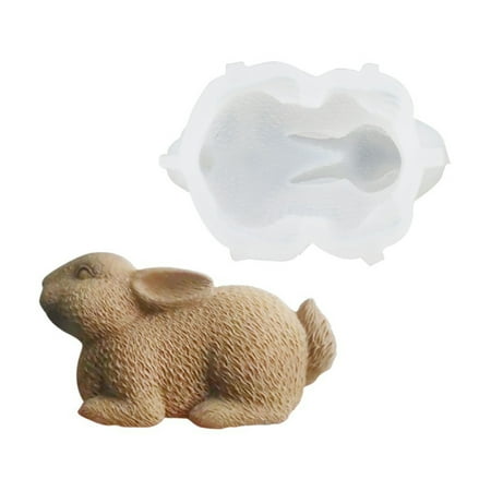 

Bunny Holding Egg Cake Pan 3D Shape BPA Free and Non-Stick Rabbit Silicone Bakeware Mold for Baking Easter Molds Day Party Mousse Cake Dessert Specialty Novelty Cake Pans(Random Color)