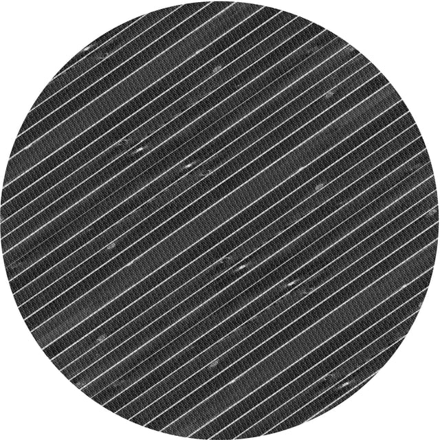 Ahgly Company Tapis d'Intérieur Rond Lavable en Machine Gris Minuit Transitionnel, 3 Pieds Rond