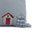thumbnail image 2 of Simply Daisy, 20" x 20" Beach Huts, Geometric Print Outdoor Pillow, Light Blue, 2 of 2