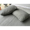 thumbnail image 3 of Soft 100% Turkish Cotton Muslin Bed Shams, Anthracite, 20 x 35 inches, King Size 2 Pieces Shams, 3 of 4