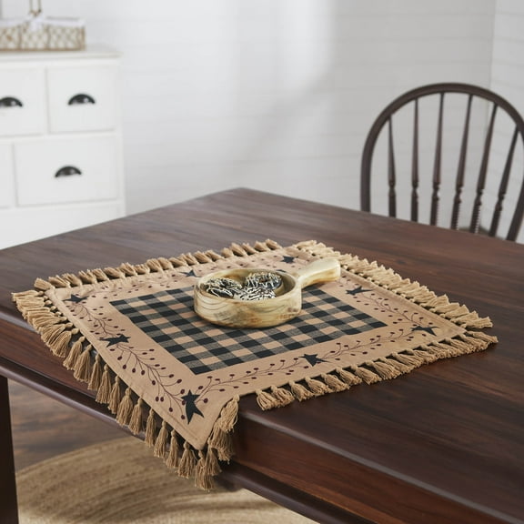 VHC Brands Pip Vinestar Table Topper 20x20, Kitchen and Dining Room Decor, Tabletop Accessory, Cotton, Pip Vinestar Collection, Square 20x20, Natural