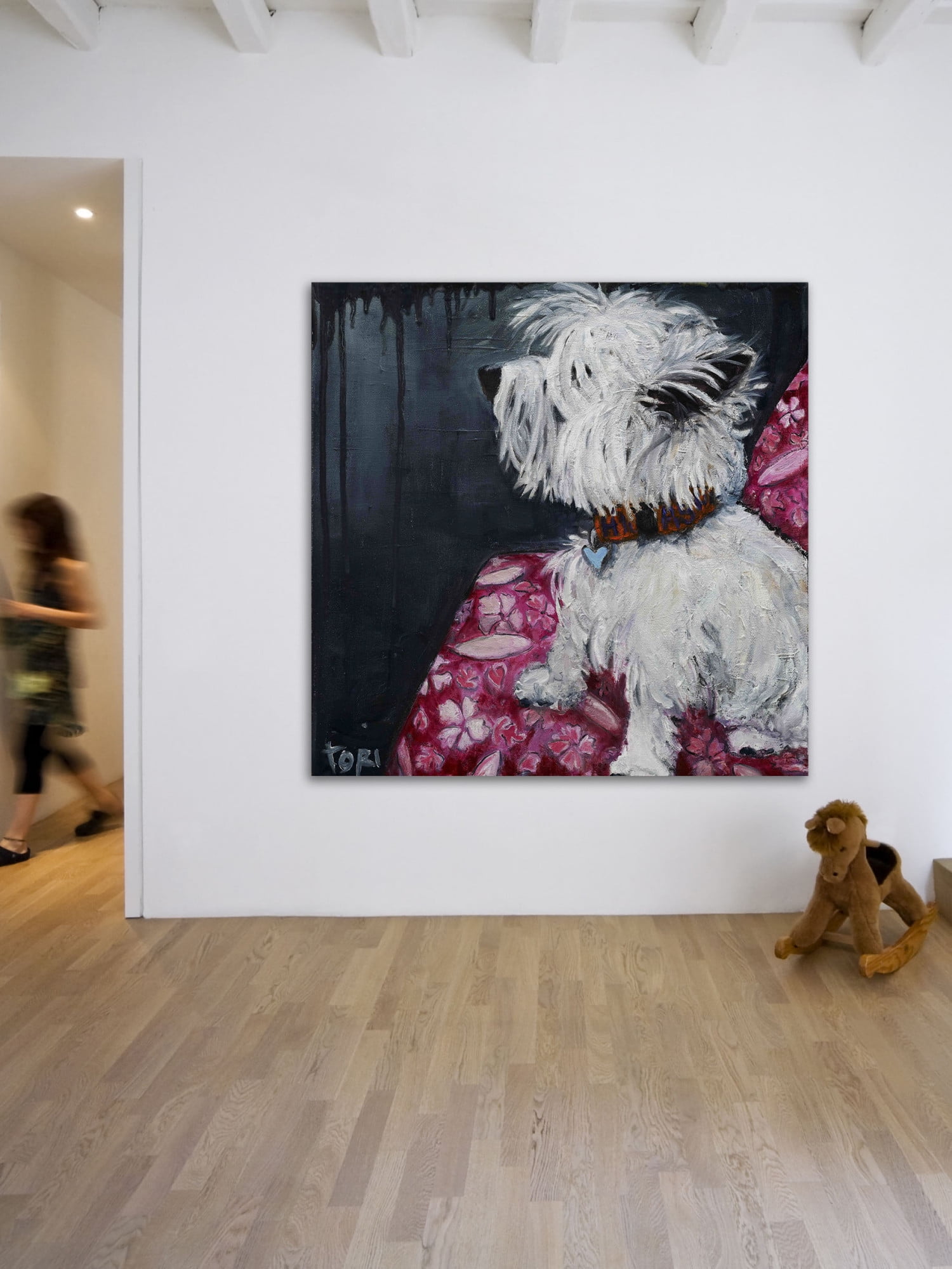 Marmont Hill "Dash In The Front" by Tori Campisi Painting Print on Canvas