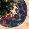 thumbnail image 5 of Coolnut 35.4" Octopus Sea Christmas Tree Skirt, Soft Christmas Tree Mat Merry Xmas Tree Skirt Ornaments for Indoor Outdoor Farmhouse Holiday Party Decoration, 5 of 6