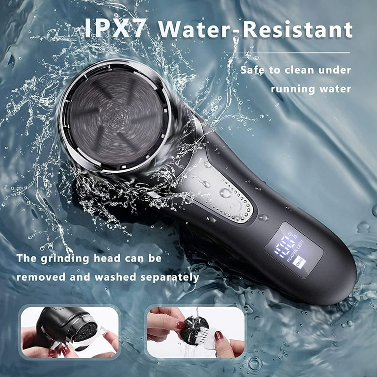 1pc Usb Rechargeable Electric Foot File Callus Remover With Lcd