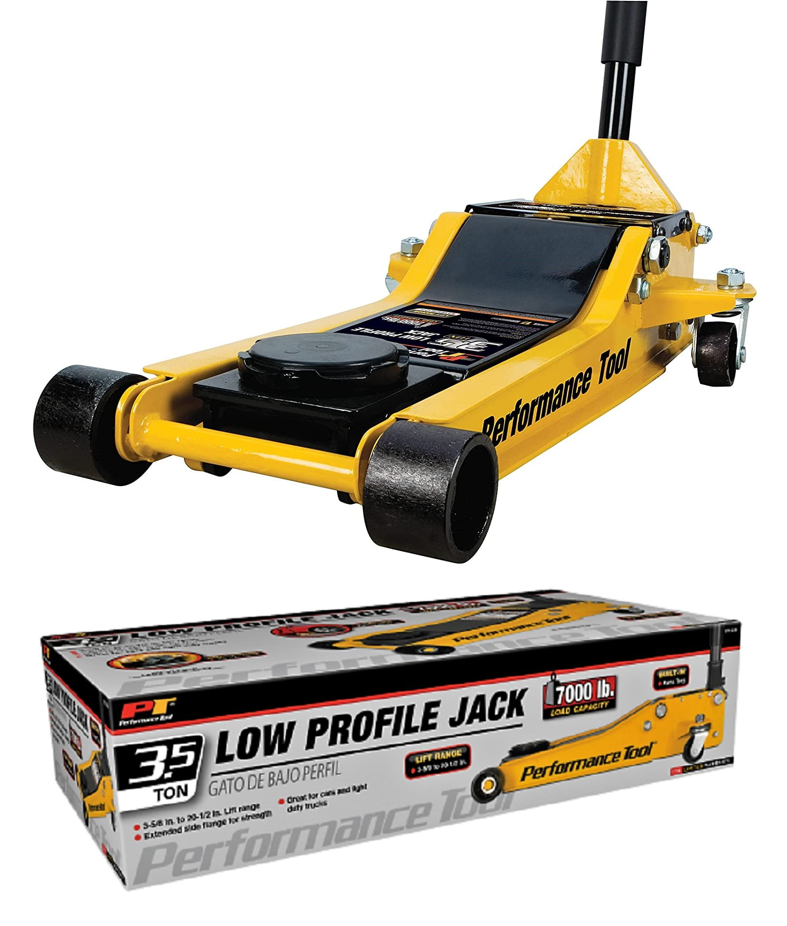 Duty Durable New Details about   CAT 3 Ton Low Profile Service Jack Built in Foot-Pump Heavy 