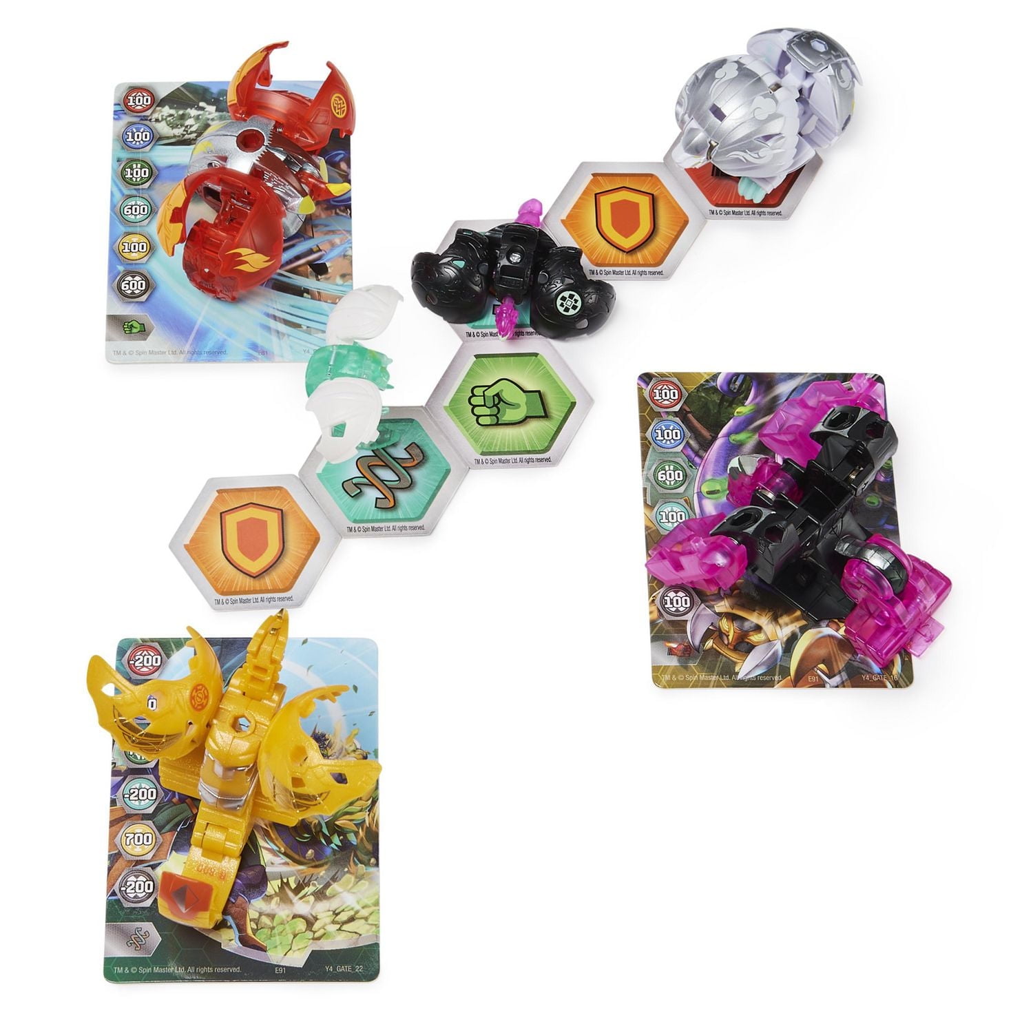 Bakugan Evolutions, Sectanoid and Babadrill Battle Strike Pack, Includes 6 Bakugan Action Figures, 9 Trading Cards and 8 BakuCores, Kids Toys for Boys, Ages 6 and Up