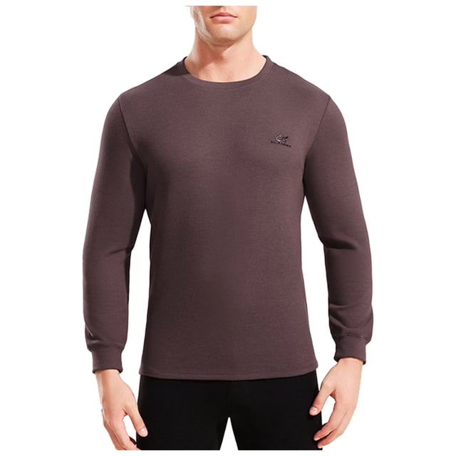 LUOGENLI T-shirts pour Hommes T-shirts à Manches Longues Automne et Hiver Chauds avec Col Rond Base Chemise T-shirts Graphiques T-shirts de Pâques T-shirts Graphiques Vintage Fête de la Saint-Patrick Gris G