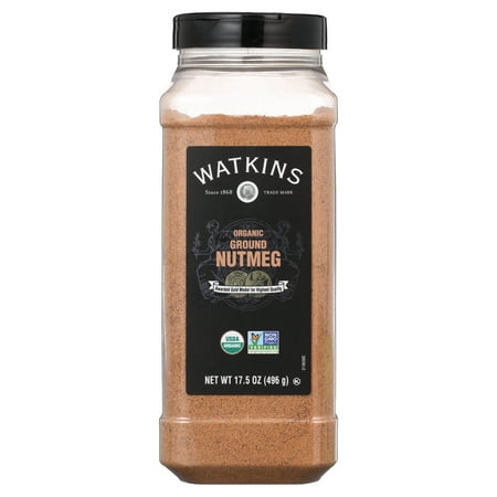 Watkins Gourmet Organic Spice Jar, Ground Nutmeg, 17.5 oz