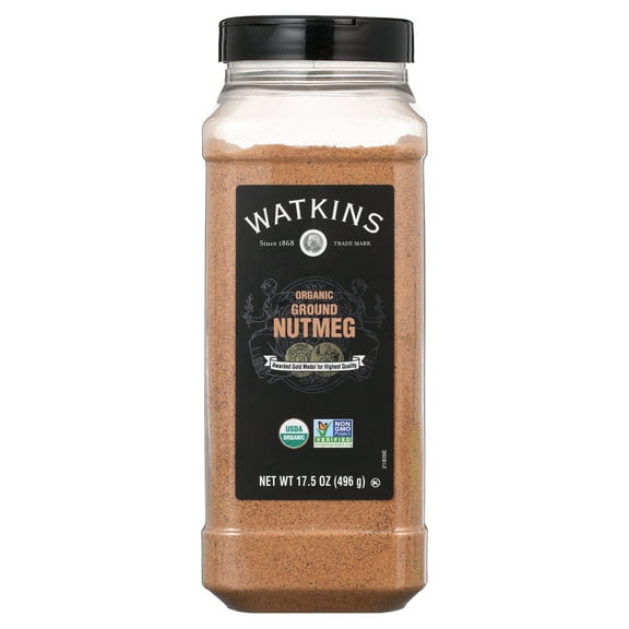 Watkins Gourmet Organic Spice Jar, Ground Nutmeg, 17.5 oz