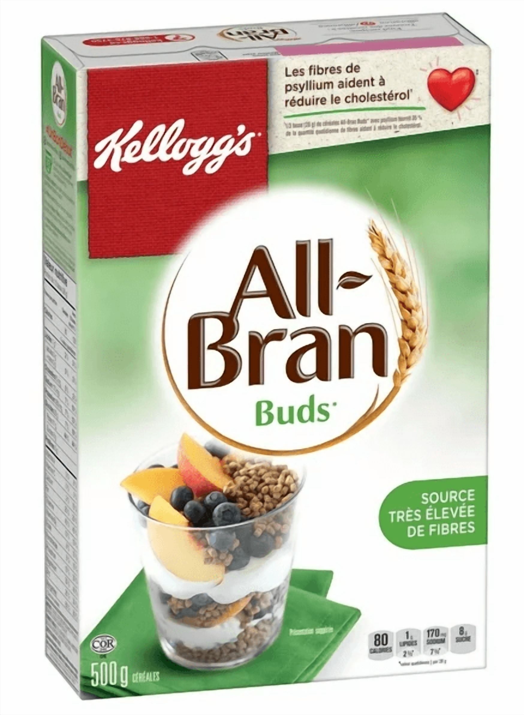 Kellogg's All-Bran Buds Cereal, 500g (3 Pack)