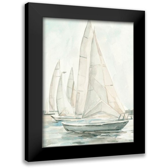 Scarvey, Emma 12x14 Black Modern Framed Museum Art Print Titled - Soft Sail II