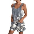 thumbnail image 2 of LOVZFMLL Combishort d'Été Confortable Décontracté pour Femmes avec Bretelles et Poches Multicolore S, 2 of 5